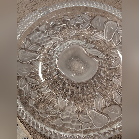 Stunning Vintage Gorham Crystal Apple/Fruit Platter -PERFECT CONDITION - Picture 6 of 6